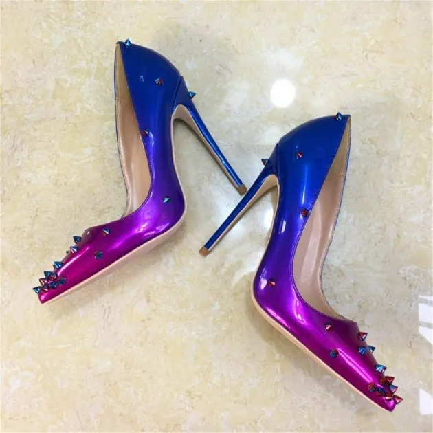 Gradient rivet high heels 8 10 12cm River