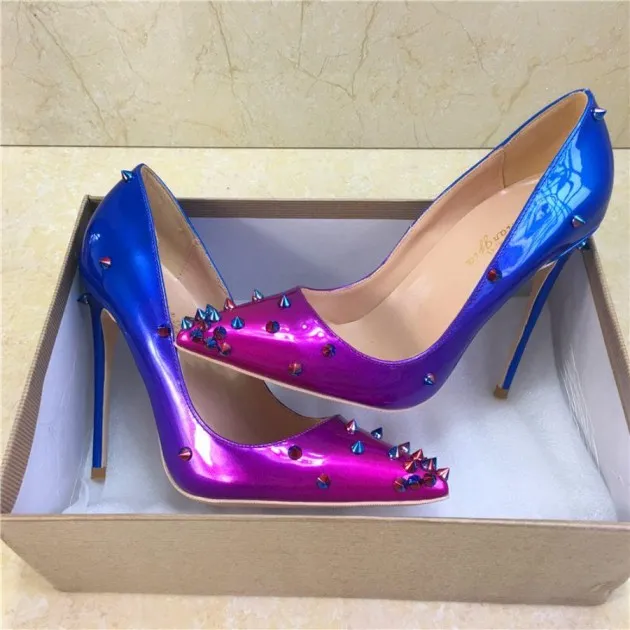 Gradient rivet high heels 8 10 12cm River