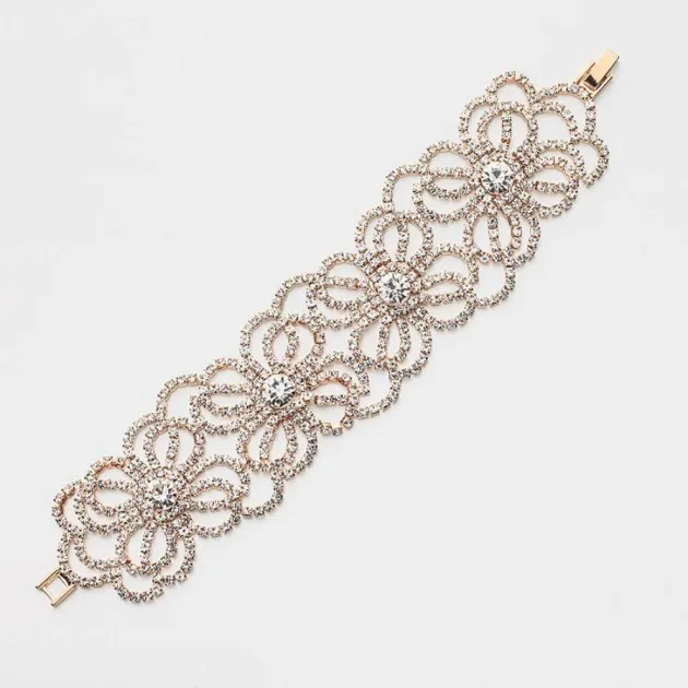 Moda larga con flecos círculo discoteca retro oro pulsera joyería