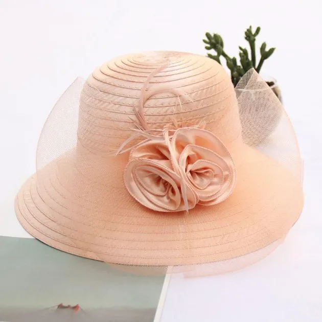 Flower Net Yarn Gift Hat Female Sunscreen Anti-Ultraviolet Visor Cloth Hat Basin Hat