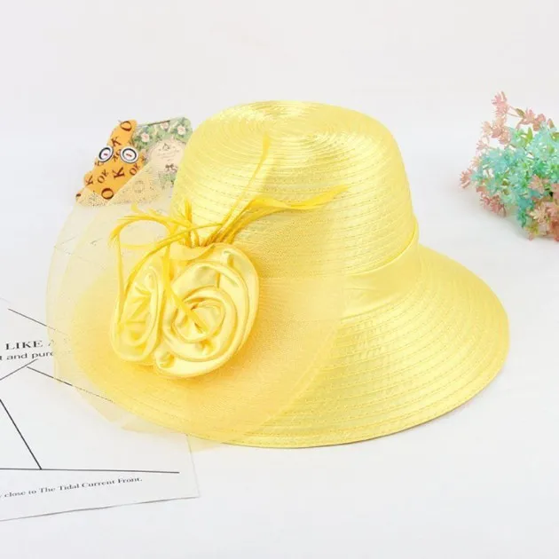Flower Net Yarn Gift Hat Female Sunscreen Anti-Ultraviolet Visor Cloth Hat Basin Hat