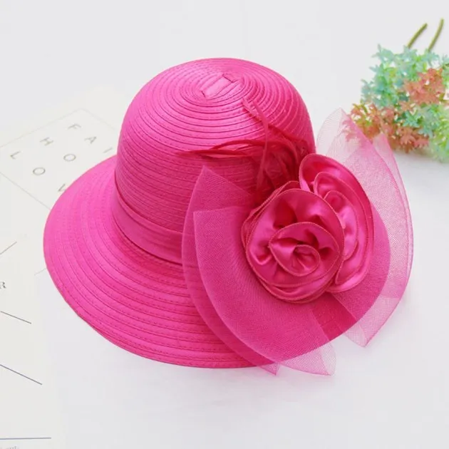Flower Net Yarn Gift Hat Female Sunscreen Anti-Ultraviolet Visor Cloth Hat Basin Hat