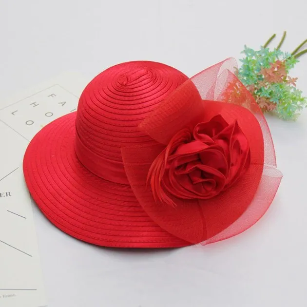 Flower Net Yarn Gift Hat Female Sunscreen Anti-Ultraviolet Visor Cloth Hat Basin Hat