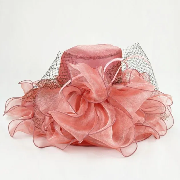 Organza Mode Mesh Hoed