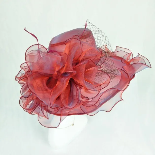 Organza Mode Mesh Hoed