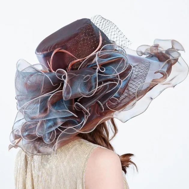 Organza Mode Mesh Hoed