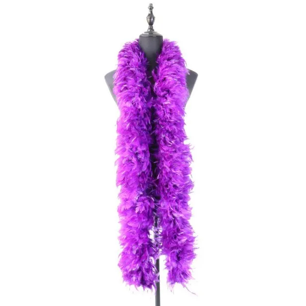 Feather Stripe Scarf Boa