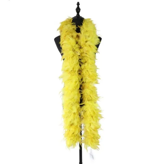 Feather Stripe Scarf Boa
