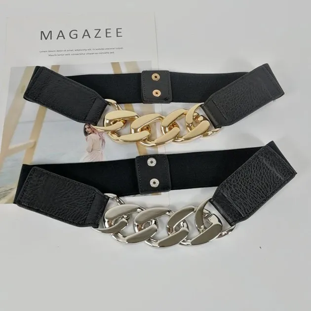 Elastic Belt Metal Chain Fashion All-Match Waistband