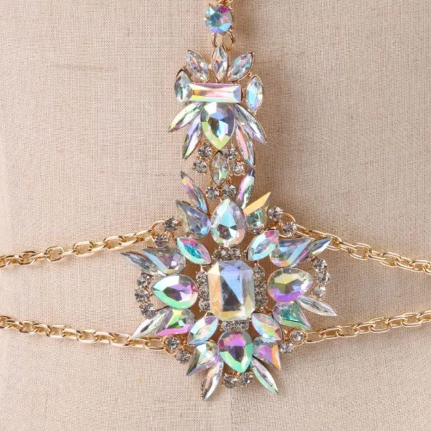 Diamond Flower Necklace Body Chain