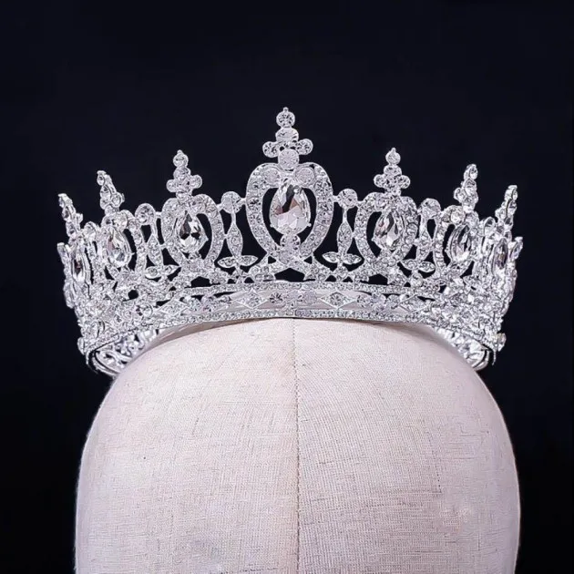 Retro Headdress Peach Heart-shaped Round Crown