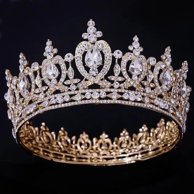 Tocado Retro Melocotón En Forma De Corazón Corona Redonda
