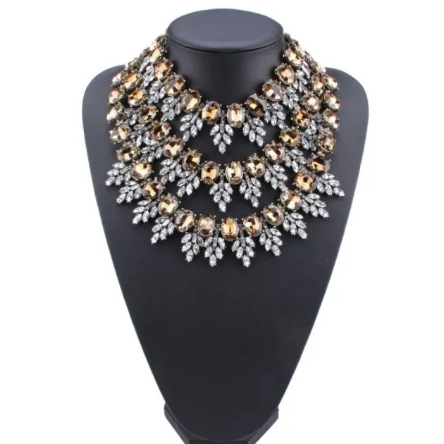 Luxury Blue Crystal Embellished