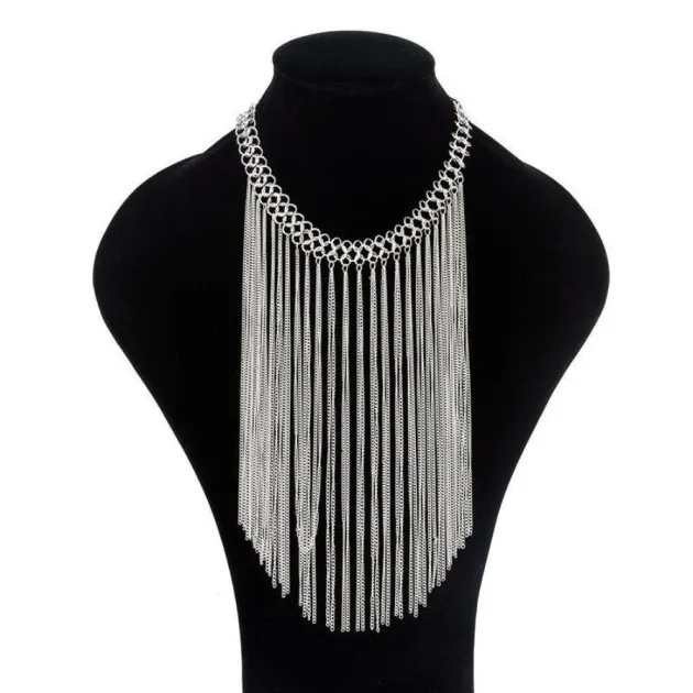 Exaggerated Glossy Metal Necklace Style Metal Collar