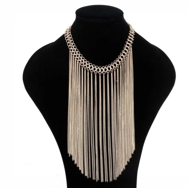 Exaggerated Glossy Metal Necklace Style Metal Collar