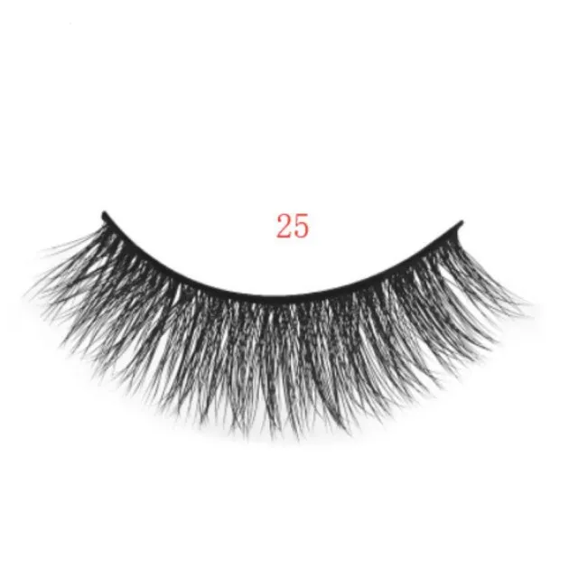 3D mink eyelashes 3 pairs of natural fiber long false eyelashes