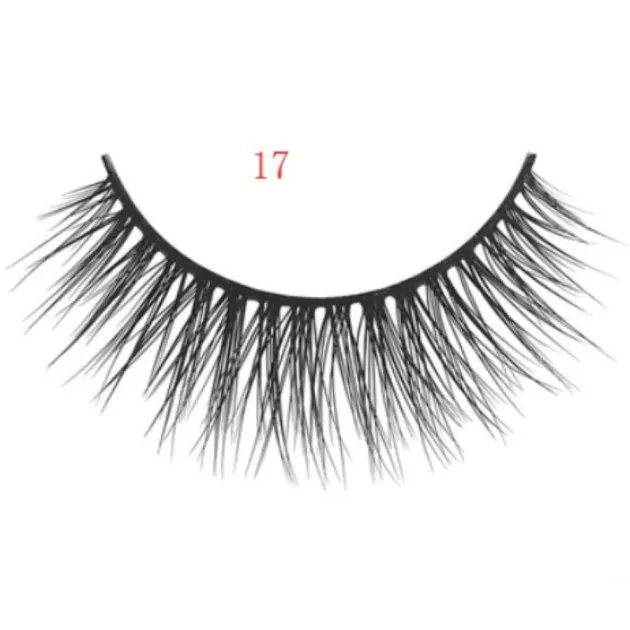 3D mink eyelashes 3 pairs of natural fiber long false eyelashes