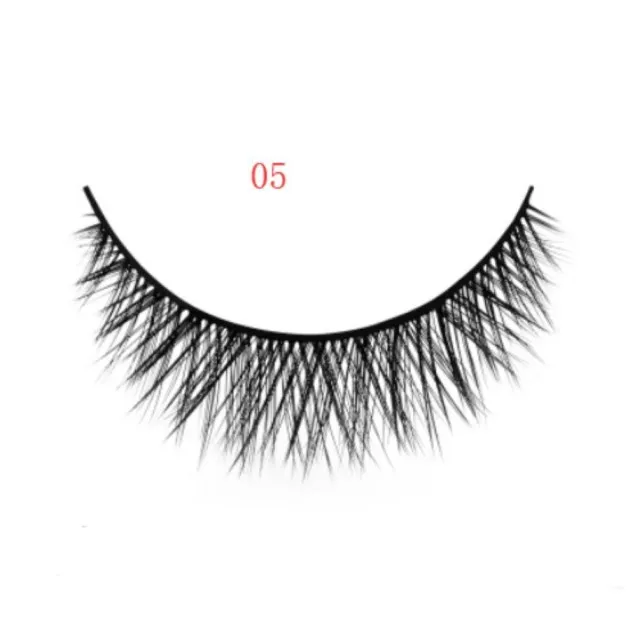 3D mink eyelashes 3 pairs of natural fiber long false eyelashes
