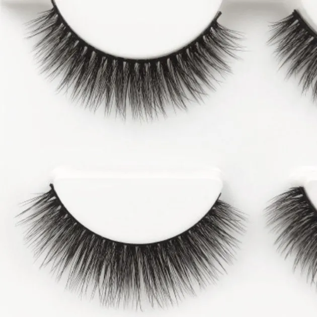 3D mink eyelashes 3 pairs of natural fiber long false eyelashes