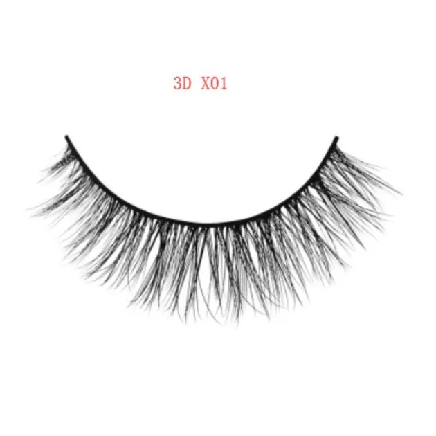 3D mink eyelashes 3 pairs of natural fiber long false eyelashes