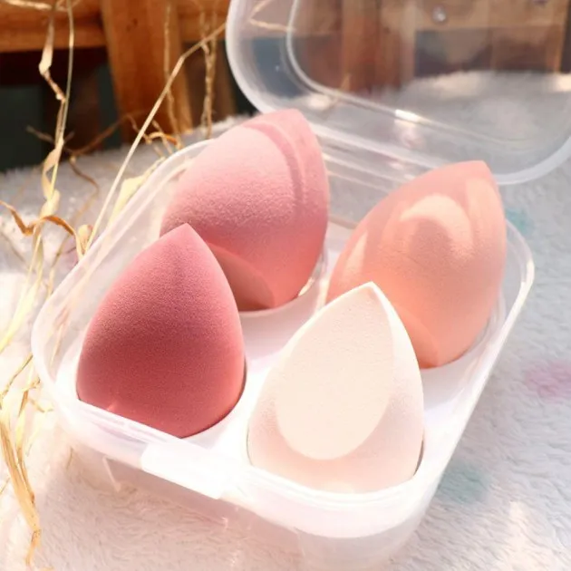 Nat en droog gezicht wassen make-up poederdons