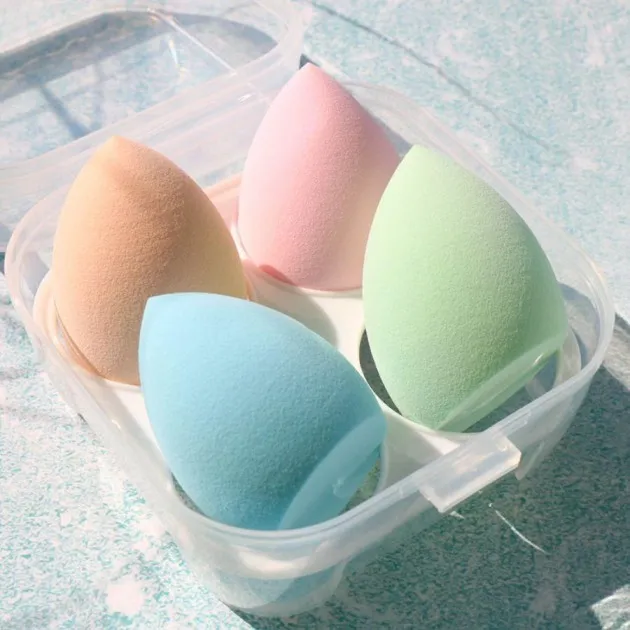 Nat en droog gezicht wassen make-up poederdons