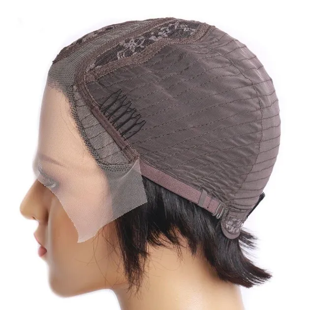 Reality Wig T-shaped Transparent Front Lace Hand-woven