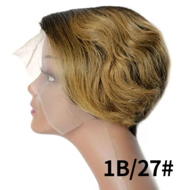 Reality Wig T-shaped Transparent Front Lace Hand-woven