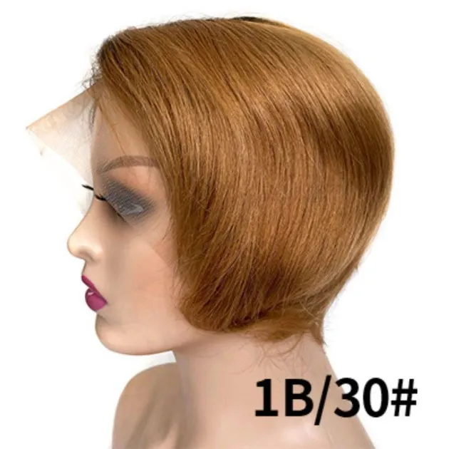 Reality Wig T-shaped Transparent Front Lace Hand-woven