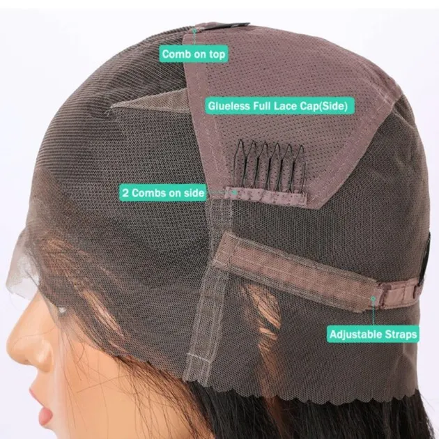 Full Lace Wig Ladies Bob Head Semi-mechanical Human Hair