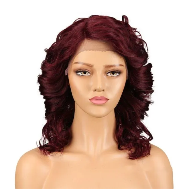 Echt haar vrouwen haar Lace pruik lang krullend