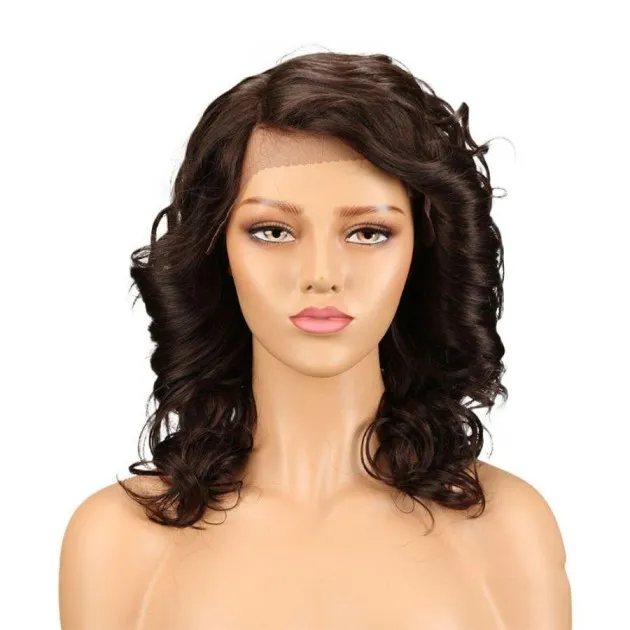 Echt haar vrouwen haar Lace pruik lang krullend