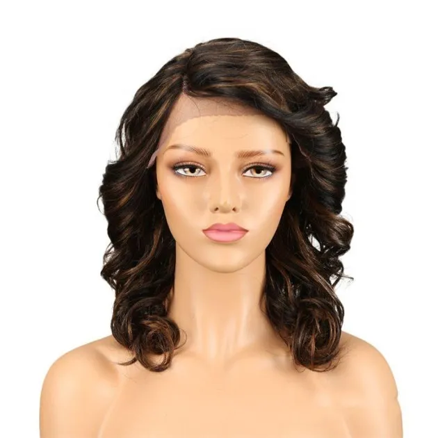 Echt haar vrouwen haar Lace pruik lang krullend