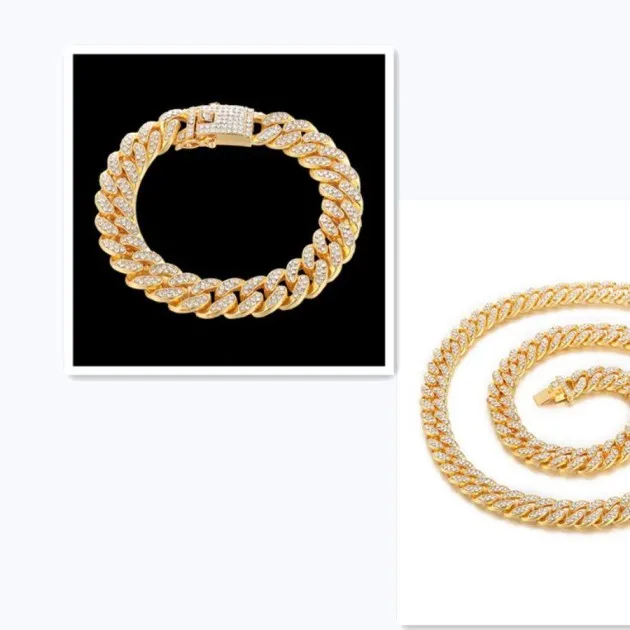 Full Diamond Miami Cuban Bracelet Butterfly Clasp Bangle