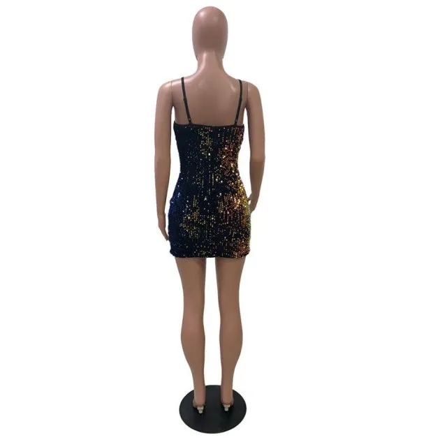 Strap sequin dress