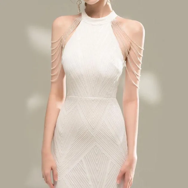 High Waist Slim Sequin Banquet Temperament Evening Gown Diana