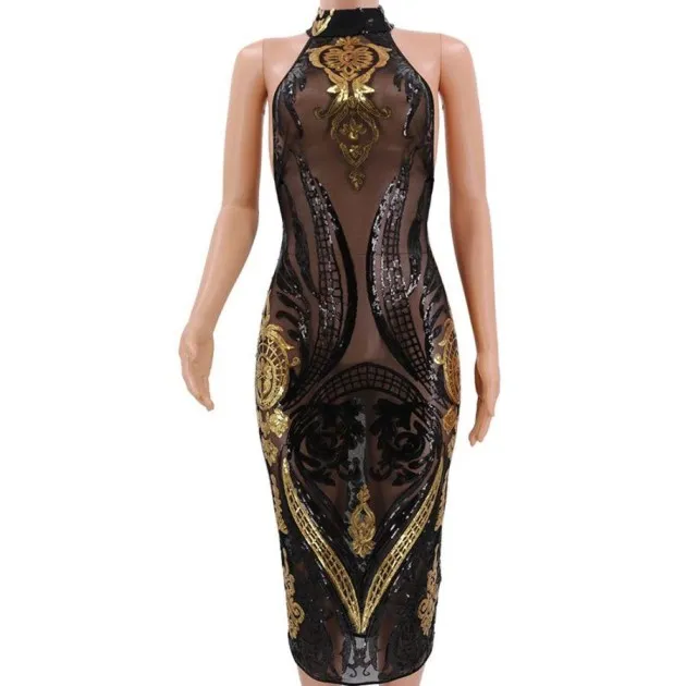 Sheer dress with sequins Oakley