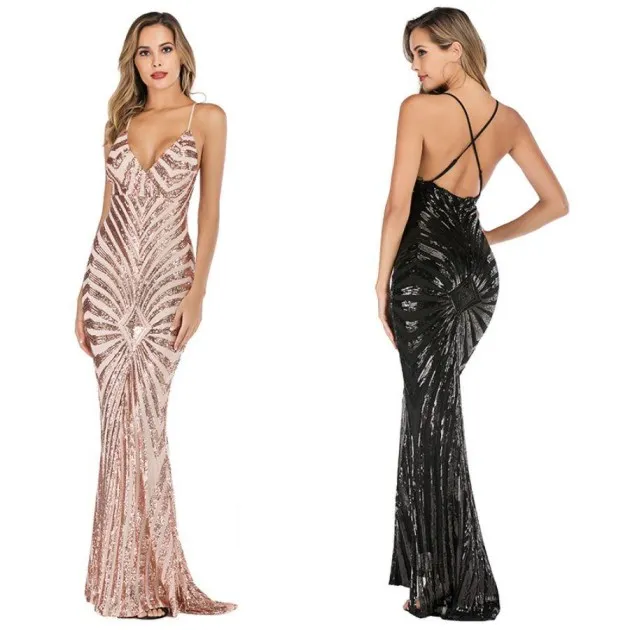 Off-the-shoulder sequin party evening dress Journey