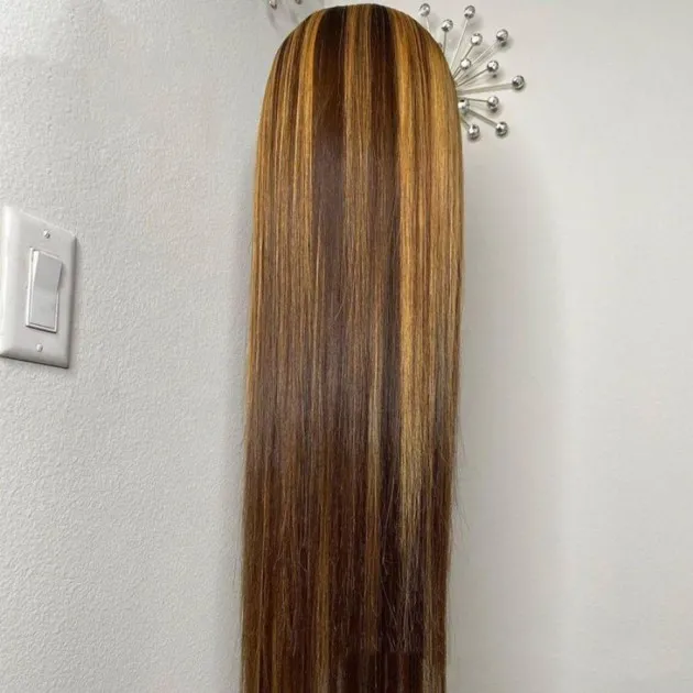 Piano Color Real Hair T-shaped Headgear Human Hair