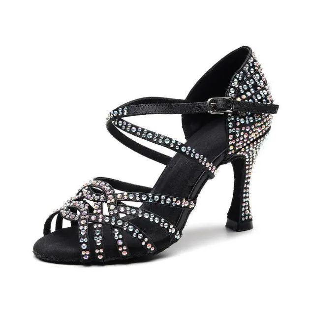 Dance Rhinestone Latin Dance Shoes Soft And Comfortable