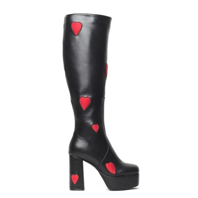 Zipper High Thick Heel High-tube Boots