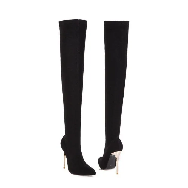 Super High Heel Plus Size Leopard Print Over-the-knee Boots Harlow