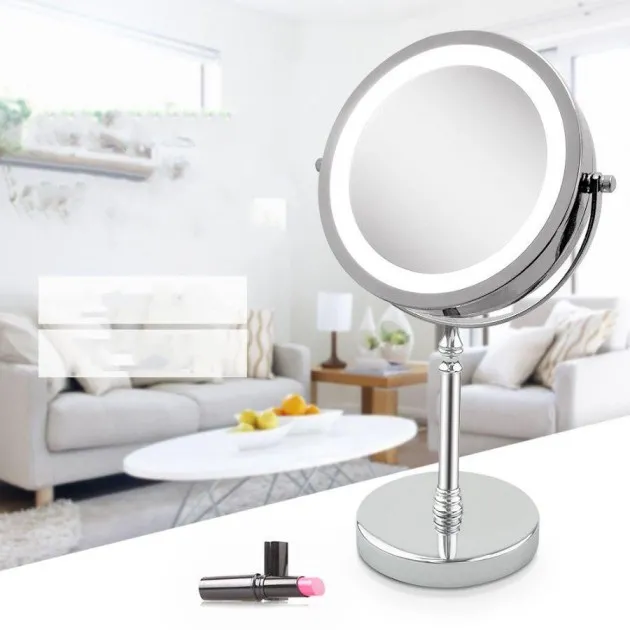 Led Vanity Mirror Gift Desktop Dormitory Mirror With Light