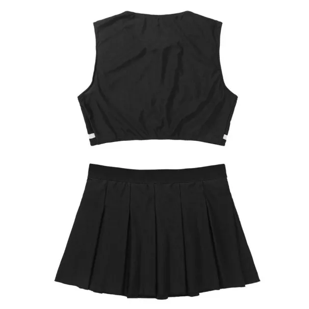 disfraz de animadora cosplay Minifalda de lentejuelas vestido de lujo