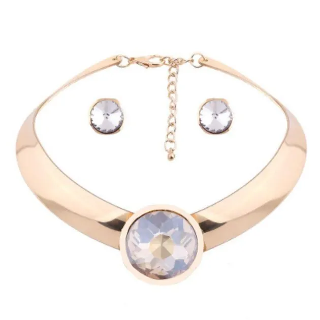 conjunto de aretes collar joya