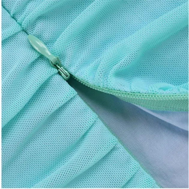 Sexy Mesh Pleated Pile Collar Bag Hip Tube Top Skirt