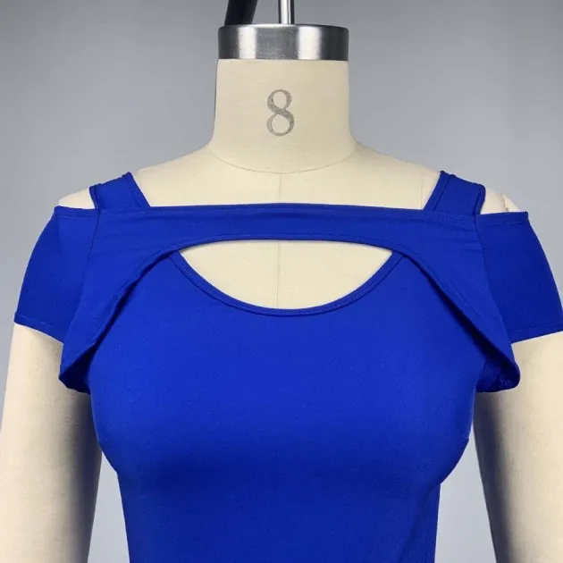 V-Neck Sexy Off-The-Shoulder Split Party Dress