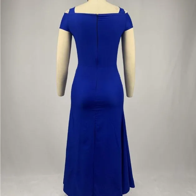 V-Neck Sexy Off-The-Shoulder Split Party Dress
