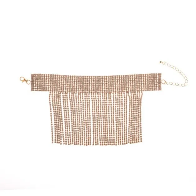 Exaggerated Full Drill Tassel Anklet