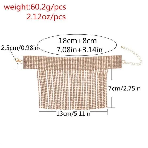 Exaggerated Full Drill Tassel Anklet
